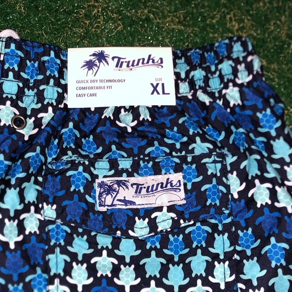 Trunks Surf and Swim Co. Brand Men’s Chevron Turtle Mesh Lined Trunks Size XL - Picture 6 of 12